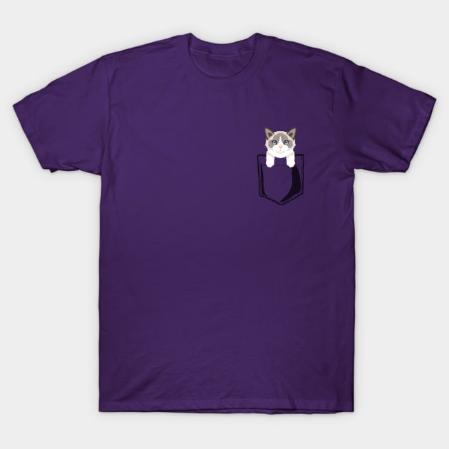 Pocket Ragdoll Kitty T-Shirt by JKA